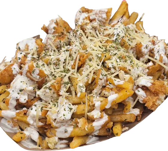 Garlic Chicken Cheese Fries